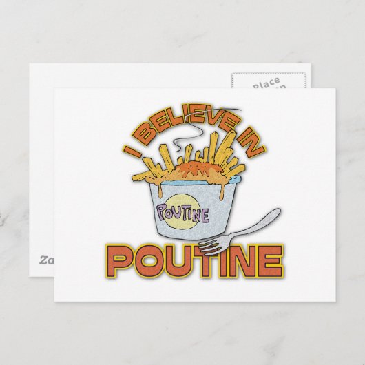 Ik geloof in Poutine Briefkaart (Voorkant / Achterkant)
