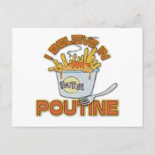 Ik geloof in Poutine Briefkaart