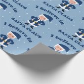 Ik geloof in Safta Claus - Cute Chanukah Cadeaupapier (Hoek)