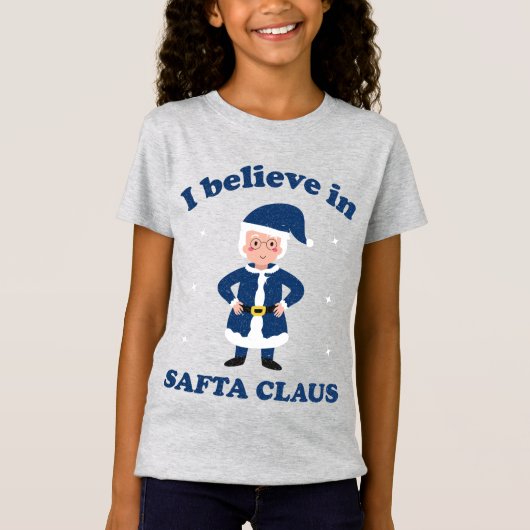 Ik geloof in Safta Claus - Kinderen van Cute Chanu T-shirt (Voorkant)