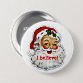 Ik geloof in Santa Button (Voorkant /achterkant)