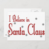 Ik geloof in Santa Claus Feestdagenkaart (Voorkant / Achterkant)