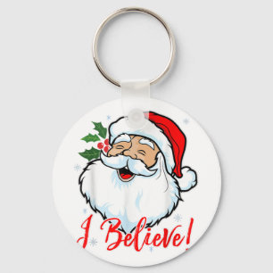 Ik geloof in Santa Claus T-Shirt Funny Kersth Sleutelhanger