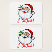 Ik geloof in Santa Claus T-Shirt Funny Kersth Visitekaartje (Voorkant /achterkant)