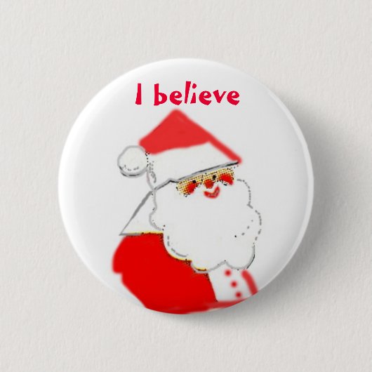 Ik geloof in Santa Clause Ronde Button 5,7 Cm (Voorkant)