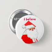 Ik geloof in Santa Clause Ronde Button 5,7 Cm (Voorkant /achterkant)