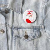 Ik geloof in Santa Clause Ronde Button 5,7 Cm (In situ)