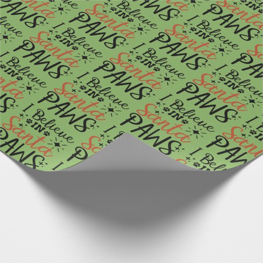 Ik geloof in Santa Paws Cadeaupapier (Hoek)