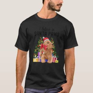 Ik geloof in Santa Paws Cute Cocker Spaniel Chris T-shirt
