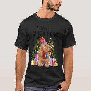 Ik geloof in Santa Paws Cute Cocker Spaniel Chris T-shirt