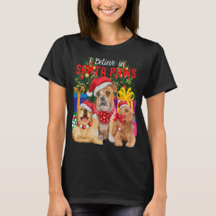 Ik geloof in Santa Paws Cute Dogs die mas H dragen T-shirt
