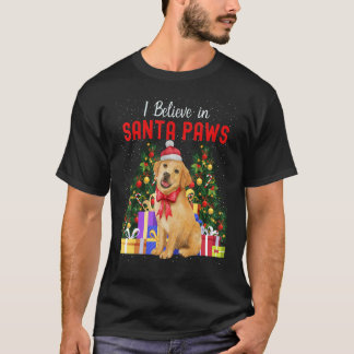 Ik geloof in Santa Paws Cute Kerstlabrador P T-shirt