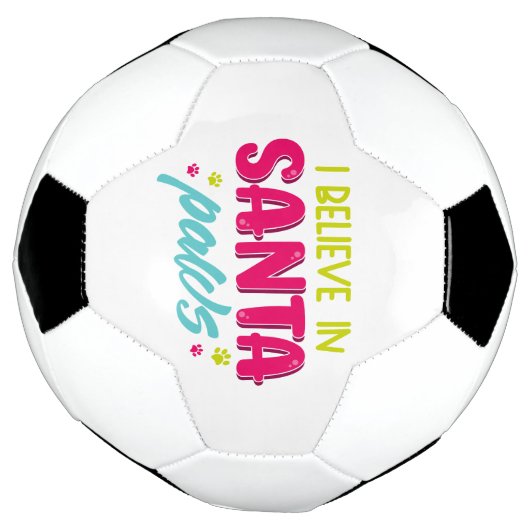 Ik geloof in Santa Paws Dierenhonden | Kerstmis Voetbal (Gedraaid)