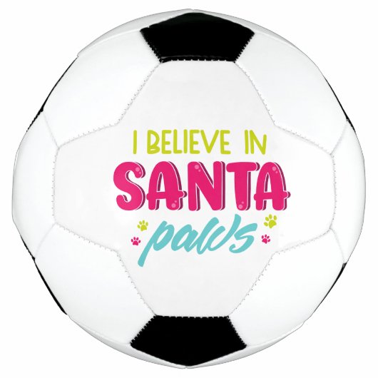 Ik geloof in Santa Paws Dierenhonden | Kerstmis Voetbal (Voorkant)