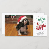 Ik geloof in Santa Paws Feestdagenkaart (Voorkant / Achterkant)