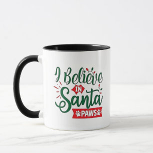 Ik geloof in Santa Paws Funny Kerstmis Hondenliefh Mok