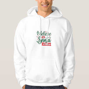 Ik geloof in Santa Paws Grappige Kerst Hondenliefh Hoodie