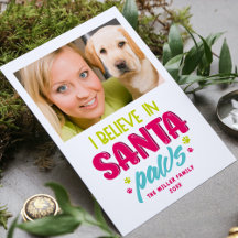 Ik geloof in Santa Paws Huisdieren Honden Kerstfot