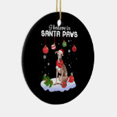 Ik geloof in Santa Paws Italiaans Greyhound Gift Keramisch Ornament (Rechts)