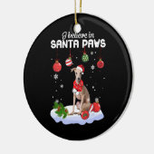 Ik geloof in Santa Paws Italiaans Greyhound Gift Keramisch Ornament (Links)