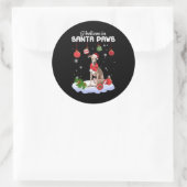 Ik geloof in Santa Paws Italiaans Greyhound Gift Ronde Sticker (Tas)