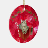 Ik geloof in Santa Paws Keramisch Ornament (Rechts)