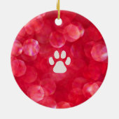 Ik geloof in Santa Paws Keramisch Ornament (Achterkant)