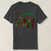 Ik geloof in Santa Paws met kerstboompoten T-shirt (Design voorkant)