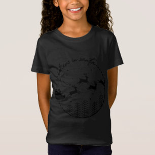 Ik geloof in Santa rendier silhouet kerst T-shirt