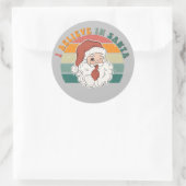 Ik geloof in Santa Retro Stickers (Tas)