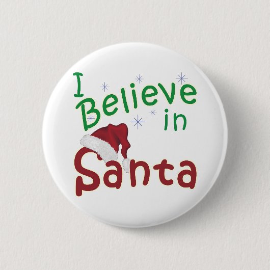 Ik geloof in Santa Ronde Button 5,7 Cm (Voorkant)