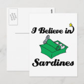 ik geloof in sardines briefkaart (Voorkant / Achterkant)