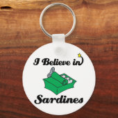 ik geloof in sardines sleutelhanger (Voorkant)