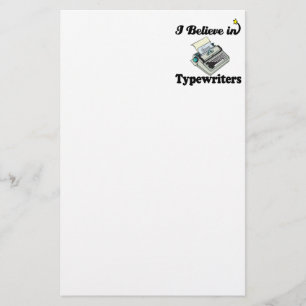 ik geloof in schrijfmachines briefpapier