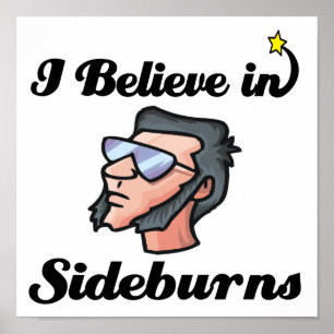 ik geloof in sideburns poster