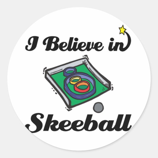 ik geloof in skeeball ronde sticker (Voorkant)