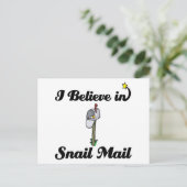 ik geloof in slakkenpost briefkaart (Staand voorkant)