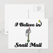 ik geloof in slakkenpost briefkaart (Voorkant / Achterkant)