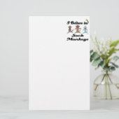 ik geloof in sock - apen briefpapier (Staand voorkant)