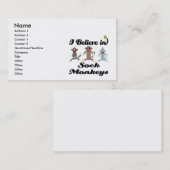 ik geloof in sock - apen visitekaartje (Voorkant / Achterkant)