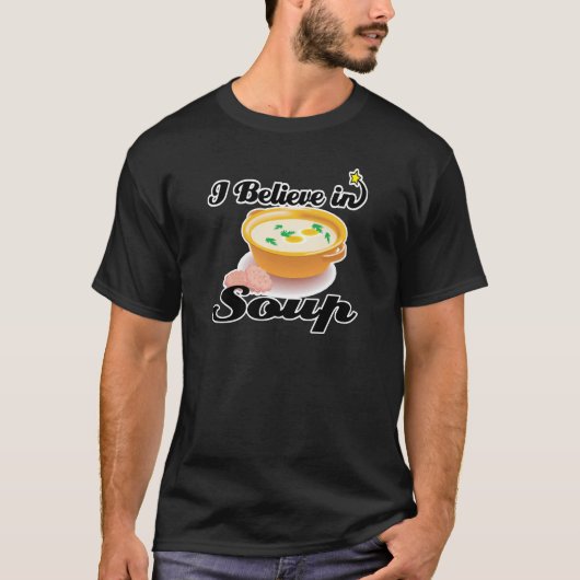 ik geloof in soep t-shirt (Voorkant)