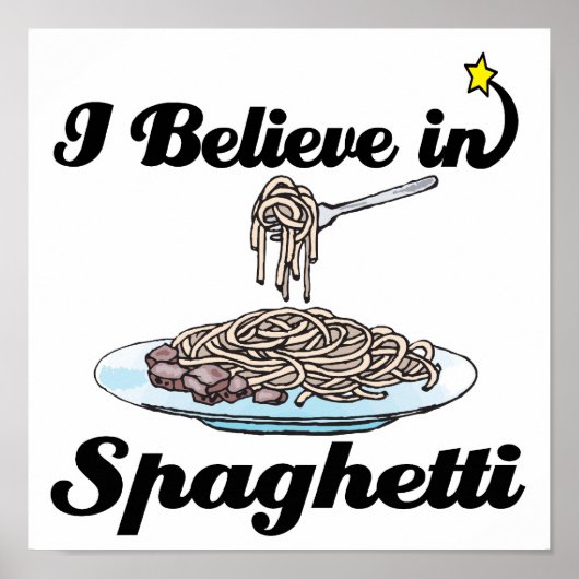 ik geloof in spaghetti poster (Voorkant)