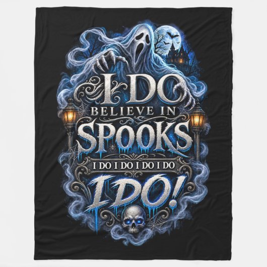 Ik geloof in spoken Halloween Fleece Deken (Voorkant)