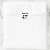 Ik geloof in spoken ronde sticker (Tas)