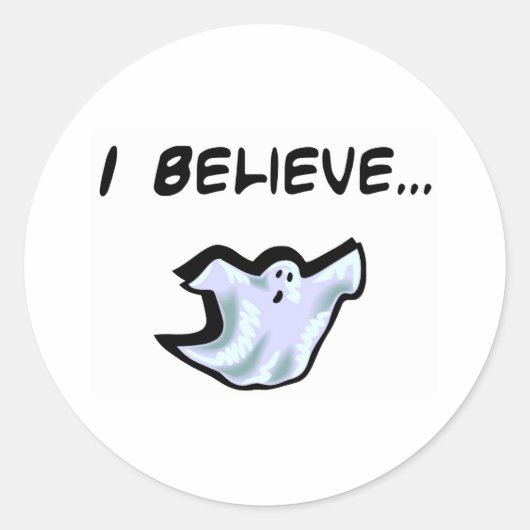 Ik geloof in spoken ronde sticker (Voorkant)