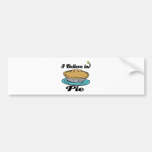 ik geloof in taart bumpersticker (Voorkant)