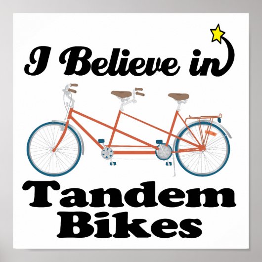 ik geloof in tandem bikes poster (Voorkant)