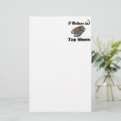 ik geloof in tapschoenen briefpapier (Staand voorkant)