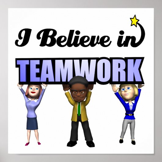 ik geloof in teamwork poster (Voorkant)