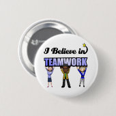 ik geloof in teamwork ronde button 5,7 cm (Voorkant /achterkant)